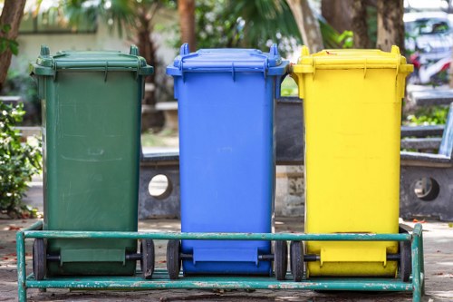 Professional waste clearance team at work