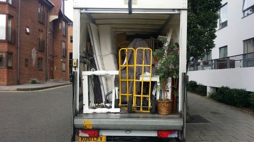 Local rubbish removal service vehicle parked in Turnham Green area